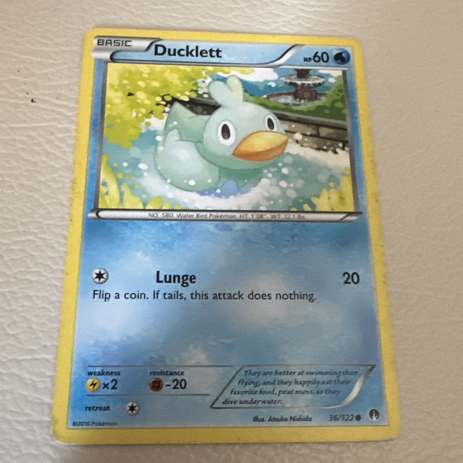 Ducklett 36/122 - Breakpoint - Common - Pokemon Card TCG