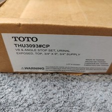 Toto Angle Stop Set Urinal Exposed 3/4"" x 9" Supply Chrome THU3093#CP New