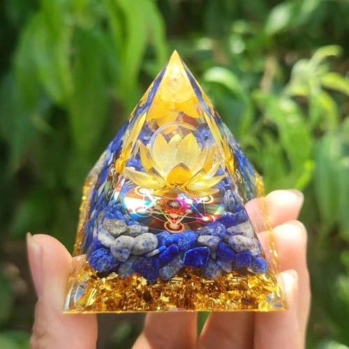 1 PC Pyramid Ball Quartz Crystal Dropper Resin Decoration Natural Orgonite - Picture 38 of 54