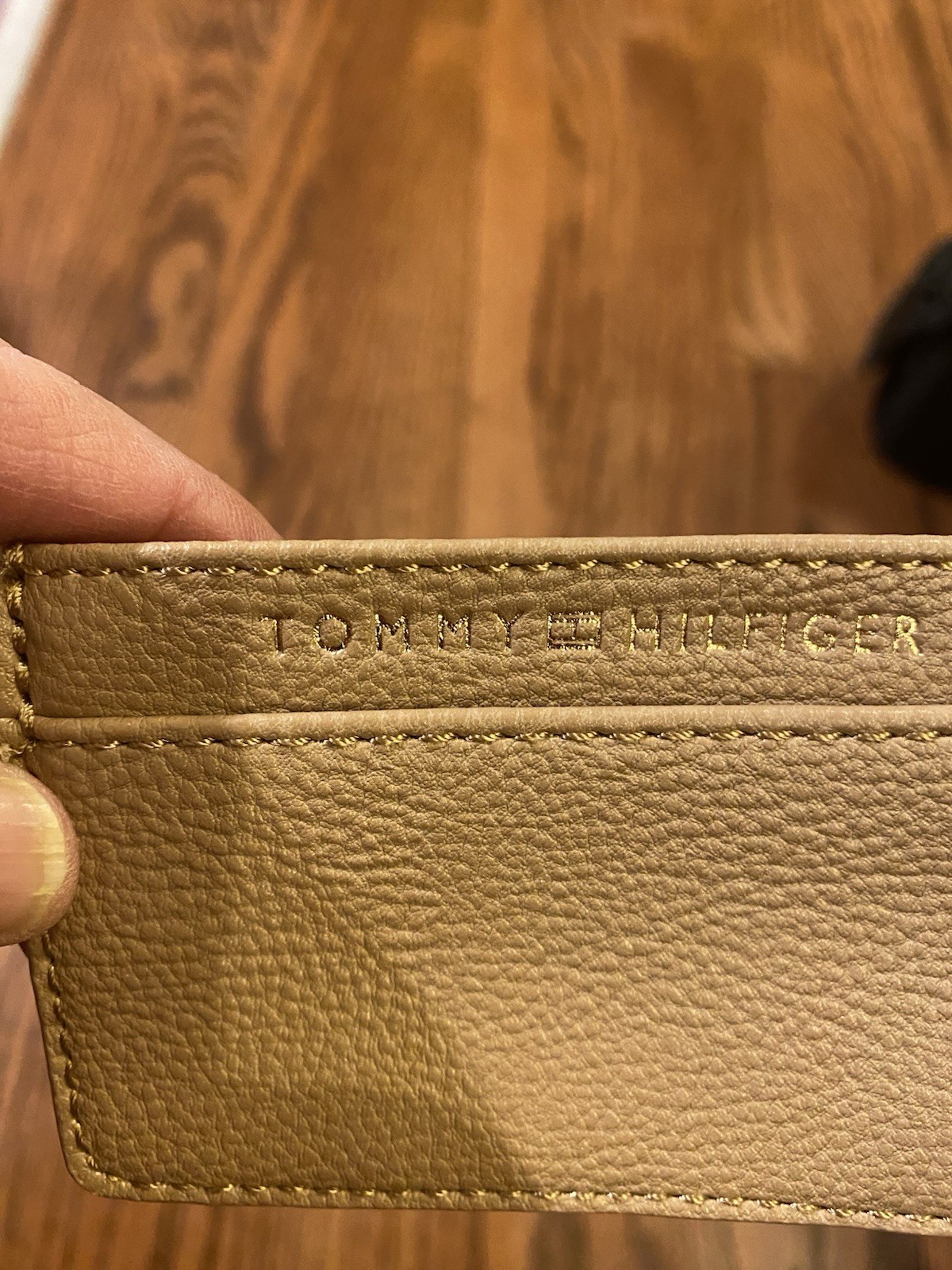 Tommy Hilfiger card Holder Wristlets Tan Color Mini Anywhere thumbnail 2