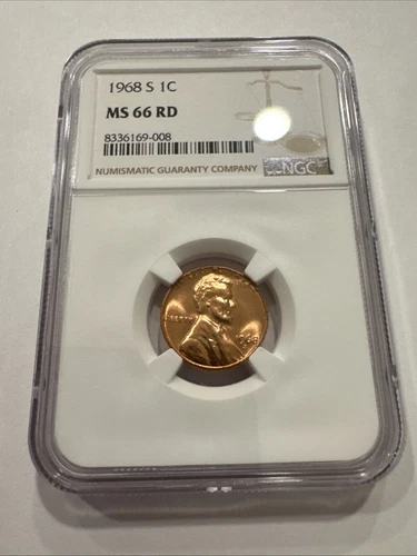 1968 S Lincoln Cent MS66 RD NGC #114 SEE DESCRIPTION