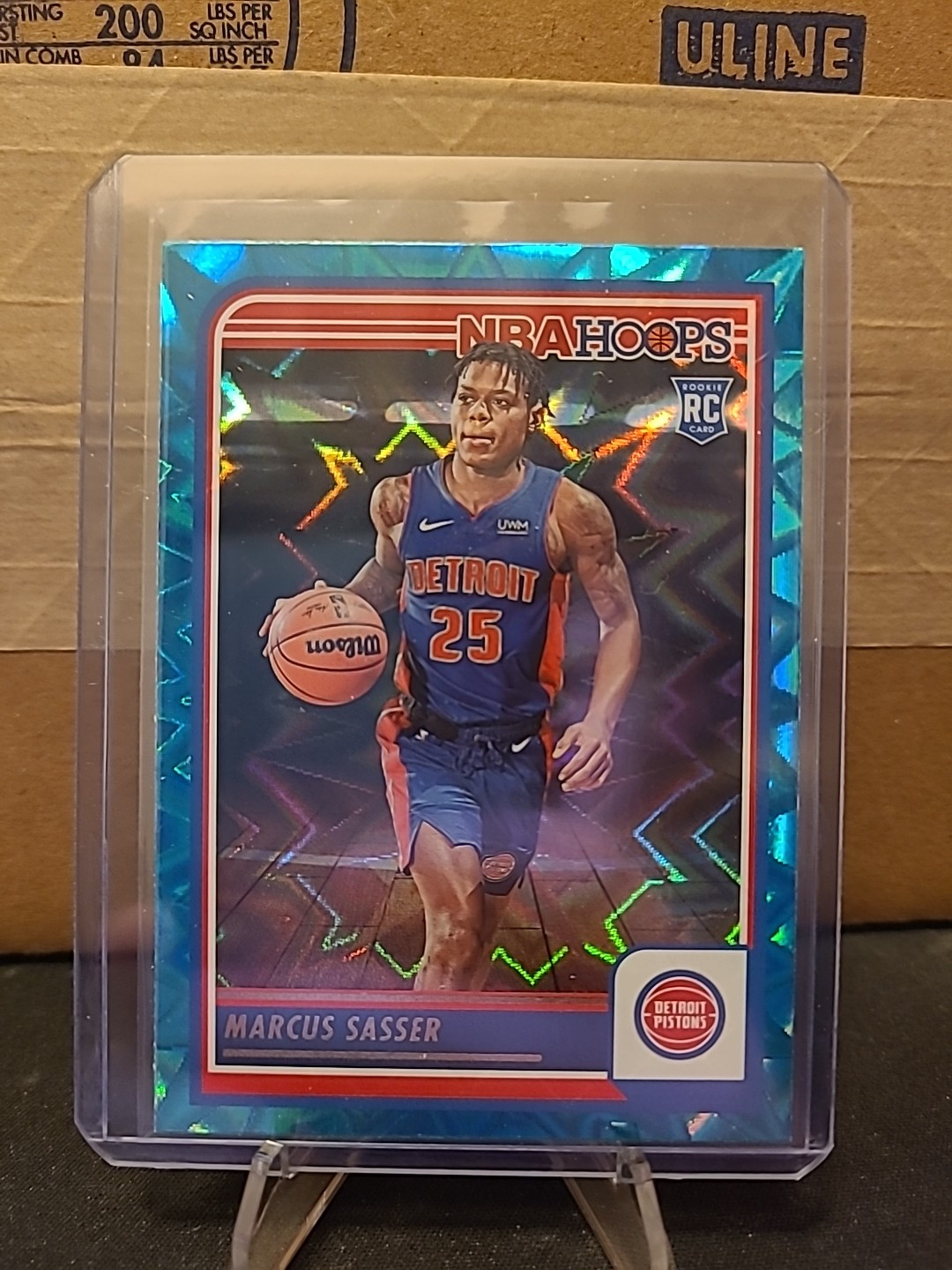 2023-24 Panini NBA Hoops - Rookies Teal Explosion #260 Marcus Sasser RC Pistons