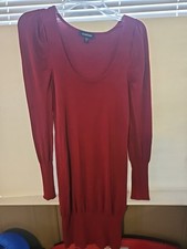 Bebe Red Sweater Dress Medium EUC