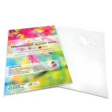 20 Sheets Inkjet Printable A4 Clear/Transparent Vinyl Glossy Self Adhesive Stic