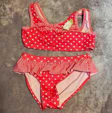 Penelope Mack Girls 2-Piece Bikini Swimsuit Polka Dot pink/White size 5 0057