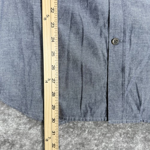 New Fjallraven Shirt Men’s Medium Blue Chambray Long Sleeve Ovik Comfort Fit - Picture 9 of 9