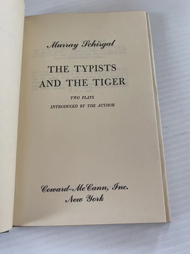 VTG 1963 MURRAY SCHISGAL THE TYPISTS AND THE TI-GER HC BOOK - Picture 4 of 6