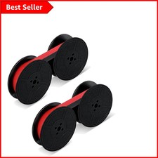 Twin Spool Typewriter Ribbons - Black & Red Ink Replacement