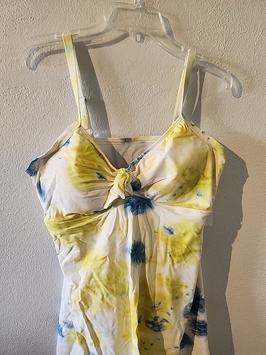 Meet Curve Swimsuit Blue Yellow XXL One Piece 2xl Tie Dye Skirt - Bild 2 von 4