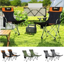 Set of 2 Reclining Camping Chair, Folding Camp Chair