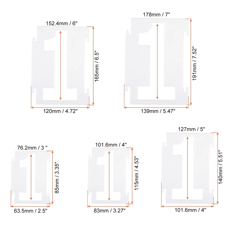 6 Pouce Chiffres 20 Set Réutilisable Plastique Ciffres 0-9 pour Peinture Dessin - Photo 2/4