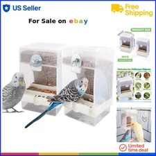 Bird Feeder Plastic No Mess Automatic Cage Food Container Multi-Pet