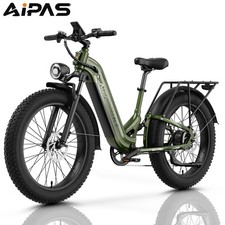 Aipas M1 1800W 26" Fat Tire 48V 17.5AH Mountain Electric Bicycle 36MPH for Adult