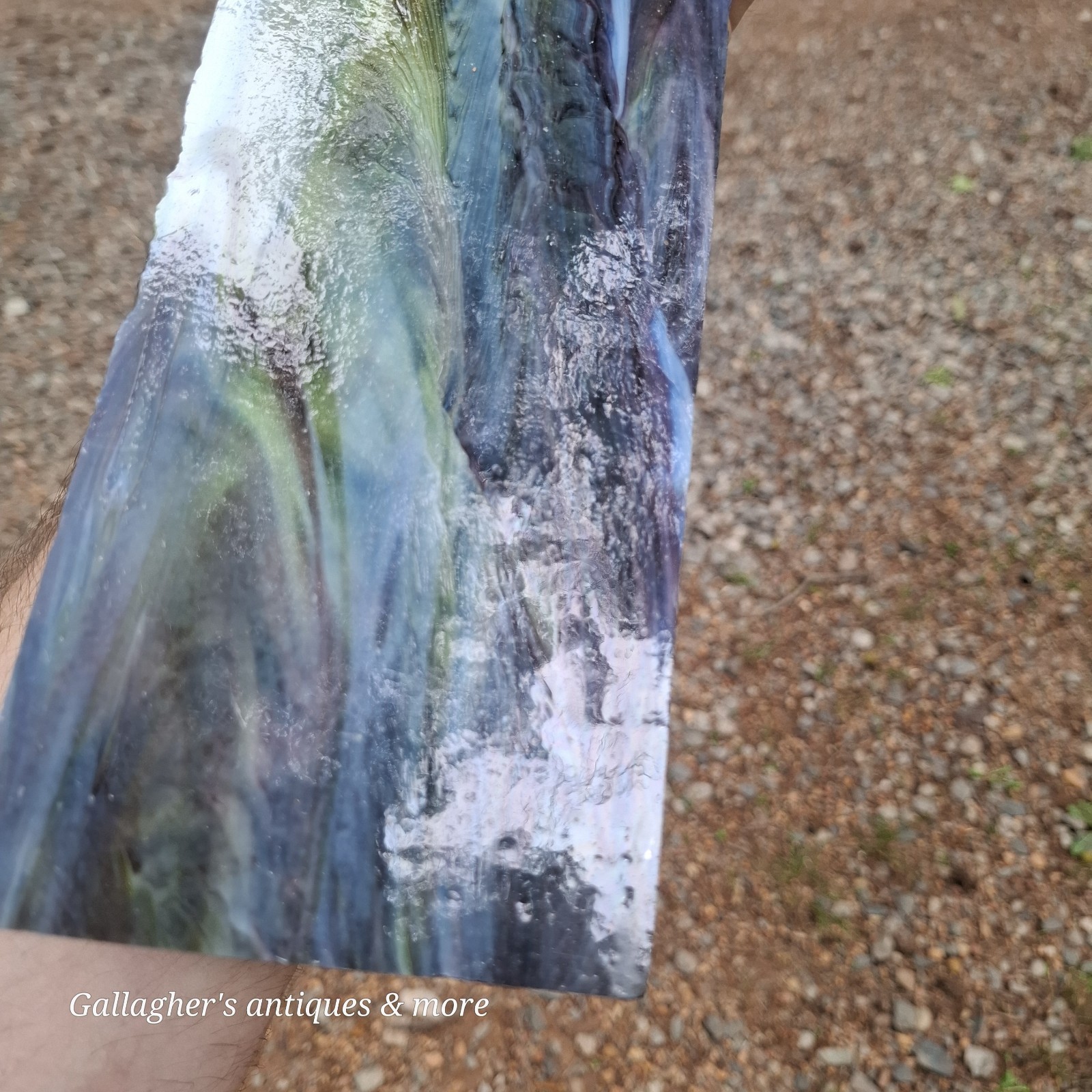 Vintage Stained Glass Sheet Panel 16.5 X 3-3/4 Beautiful