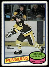 1980-81 O-Pee-Chee Vintage OPC Set Break Gregg Sheppard Pittsburgh Penguins #325