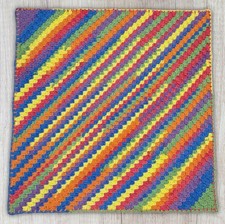 Rainbow Blanket - Handmade Crochet - Baby Unisex Gift Stroller Pram Car Seat