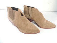 Boot Barn Ankle Boots Suede Leather Vero Cucio Light Brown Women Size 5.5 Medium