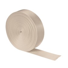Flat Nylon Webbing Strap, 1.5 Inch 25 Yards Champagne for Backpack Luggage-rack