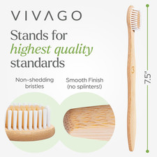 Bamboo Toothbrushes 10 Pack - BPA Free Soft Bristles Toothbrushes, Eco-Friend...