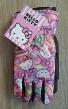 Girls FLEECE LINED Hello Kitty SKI Gloves Size S/m