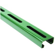 Single Channel Strut, Slotted, Steel, Painted, 13/32 In X 3 In Hole Size,