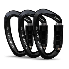 Heavy Duty Carabiner UIAA Certified Locking Carabiner 25KN (About 5620 lbs) A...