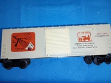 LIONEL, O Gauge, TCA #1018-1979 TOY TRAIN MUSEUM MORTGAGE BURNING Box Car! LN!