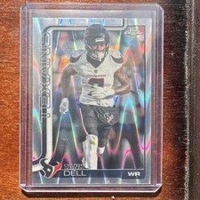 2025 Topps Chrome Football Tank Dell 123 Houston Texans Ray Wave Refractor