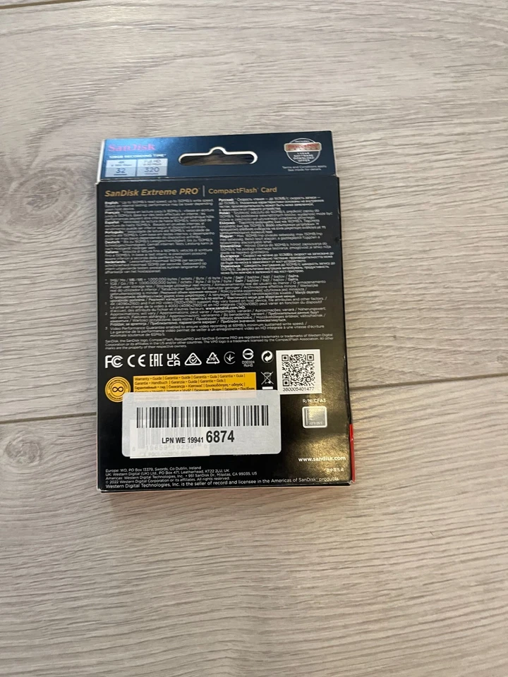 Sandisk Extreme Pro 128GB Compact Flash Card CF card 160MB/s Full HD video - Image 2 of 2