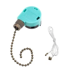  Ceiling Fan Switch Zing Ear ZE-268S6 3 Speed 4 Wire Pull Chain Switch, Bronze