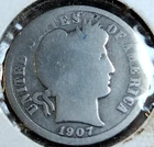 1907-S 10C Barber Dime