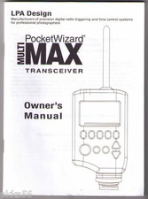 POCKET WIZARD MULTIMAX INSTRUCTION MANUAL ORIGINAL PRINT/not copies 
