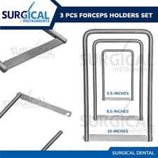 Forceps Holders Surgical Dental Instruments Set of 3 Pcs Stainless German Grade