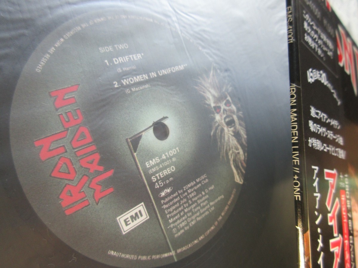 Iron Maiden Live !! + One Japan Vinyl 12 inch Single OBI Concert