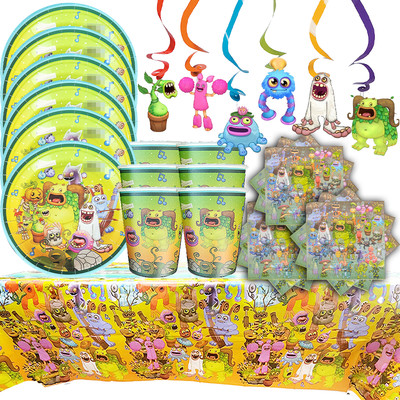 SINGING MONSTERS plate cup birthday party supplies favor centerpiece decoration