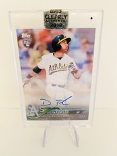 2018 Topps Clearly Authentic Dustin Fowler On Card Auto RC #CAA-DF *Pen Mark