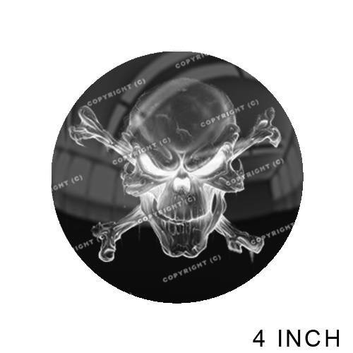 Premium 4" Custom Gloss Decal Sticker For Car Truck SUV Window - GHOST SKULL - Picture 1 of 1