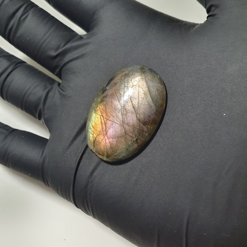 Labradorite Crystal Cabochon Oval Polished Gemstone for Wire Wrapping Crafts DIY - Picture 2 of 17