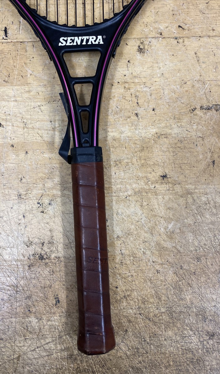 Raquette De Tennis Vintage Sentra 1984 - Taille 4 1/2 L - Panthère Noire