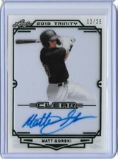 2019 Leaf Trinity MATT GORSKI Clear Acetate Green Foil Auto RC 12/25 Pirates