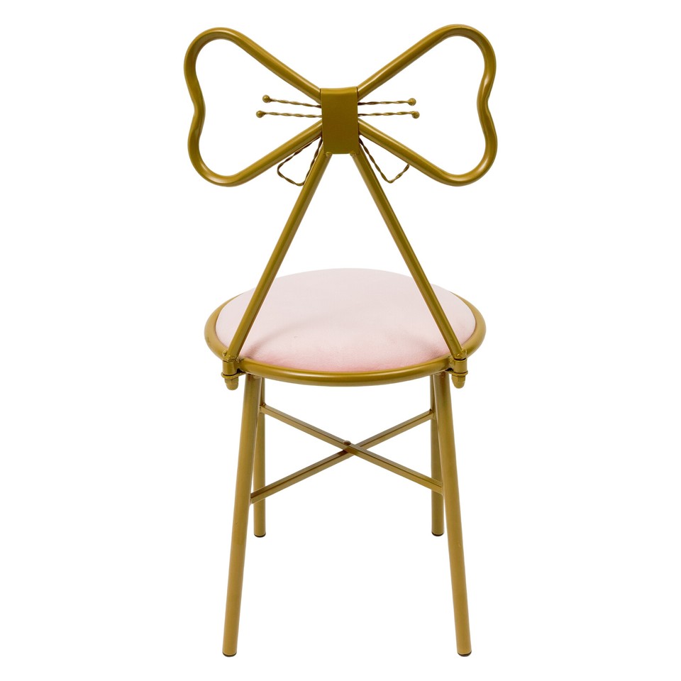 Modern Simple Dressing Table Makeup Chair With Stool Pink Vanity Velvet