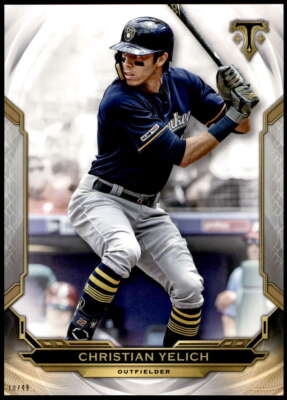 1/1 クリスチャン・イエリッチ Topps Triple Threads Christian Yelich 2019 Topps Triple Threads 5x7 #13 /49