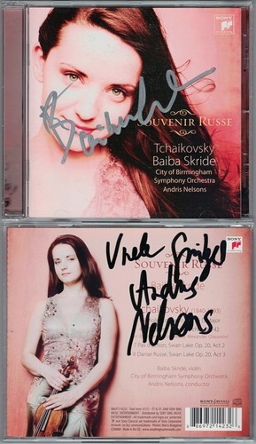 Baiba SKRIDE & Andris NELSONS Signiert TCHAIKOVSKY Violin Concerto Souvenir CD - 第 1/1 張圖片