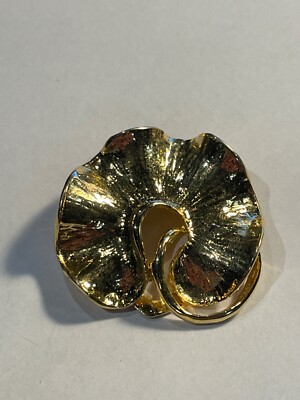 Broche Ancienne Dorée - Bijou Vintage Occasion, Sans Marque, Couleur Dominante Doré