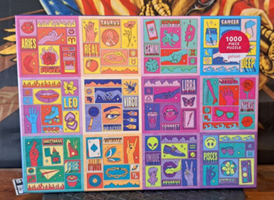 Galison 1000 Piece Puzzle - Zodiac Power- All Zodiac Signs Brand New 27'' x 20''