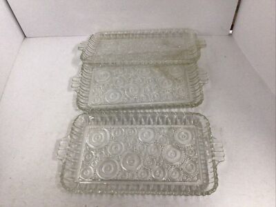VTG Anchor Hocking Anchorglass Serva-Snack 3 trays