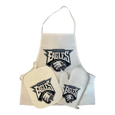 KITCHEN Women's Large Cooking Apron W/Pockets “Philadelphia Eagles” Football~Baking~Gift