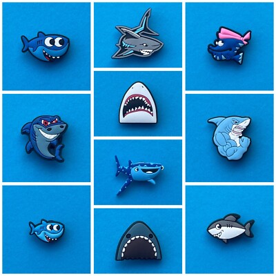 Schuhstecker/Shoe Charms/Buttons/Anstecker MEERESTIERE/HAI/TIGERHAI/SHARK