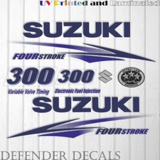 Kit adesivi decalcomania motore fuoribordo Suzuki 300 cv quattro tempi bianco cowling