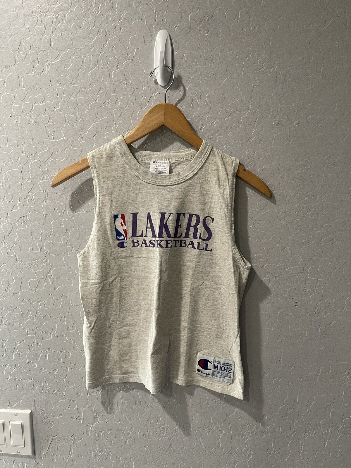 Vintage Champion Los Angeles Lakers Practice Tank Top Shirt Youth Medium Bin 2